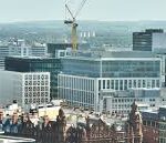 Aerial view of Manchester City Centre