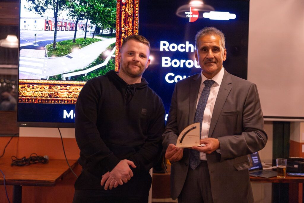 Staff from Rochdale Council being presented with Most Improved Council award
